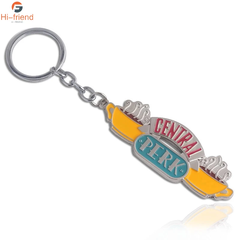 Друзья центральный Perk кофе логотип брелки друзья ТВ шоу аксессуары для мужчин ювелирные изделия брелок для хорошего друга подарок