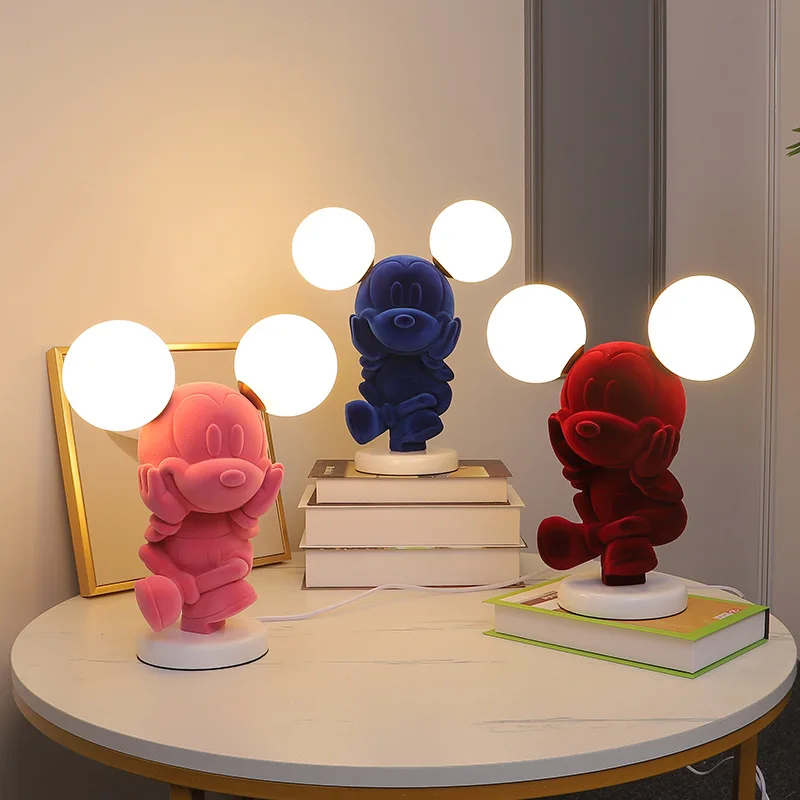 

Creativity Cartoon children room resin table lamp pink bedroom bedside decoration lights gift led adjustable table lamp