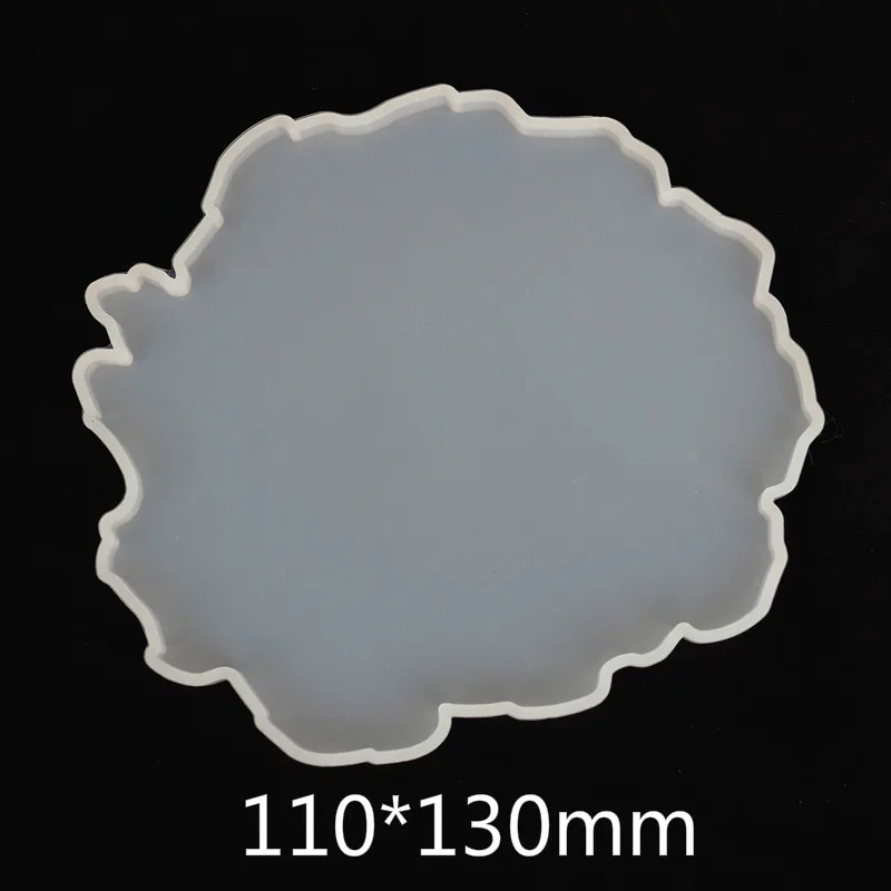 Большая Асимметричная силиконовая форма в форме лотка натуральный агат жидкость