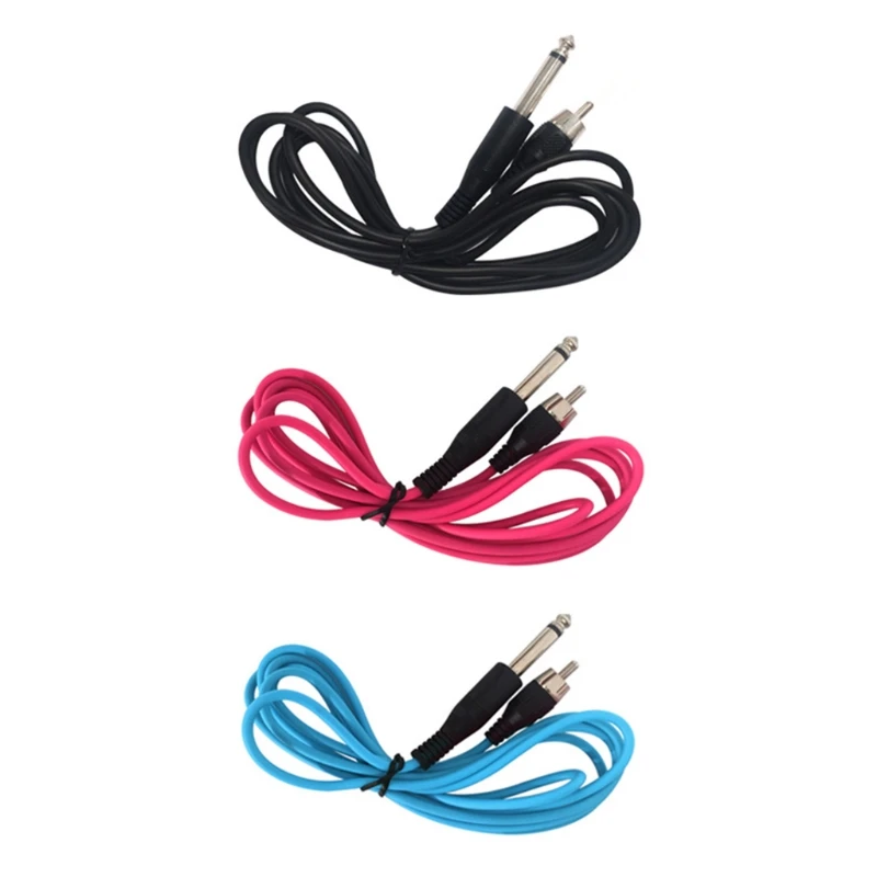 

875C 1.8M Professional Tattoo Cord Copper Wire Tattoo Power Supply Silicone for RCA Interface Tattoo Machine Power Conversion