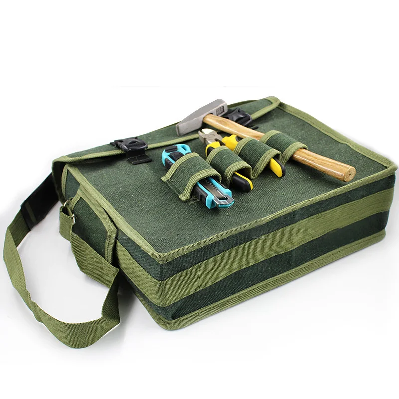 

Утолщенная многофункциональная сумка для инструментов 600D, сумка из ткани Оксфорд для хранения инструментов, Портативная сумка через плечо ...