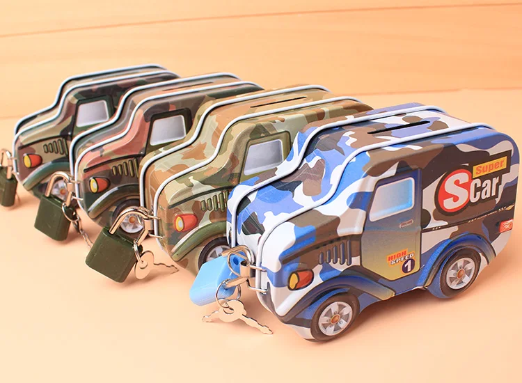 Копилка для монет в форме автомобиля копилка с замком подарки детей WB610|Копилки