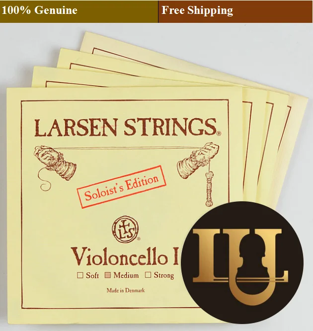 Larsen Soloist's Edition Cello Strings 4/4 Full Size Set Medium-C G D A Free Shipping | Спорт и развлечения