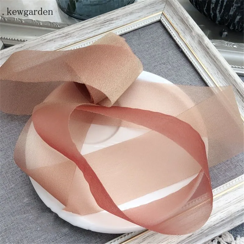 Kewgarden DIY корсаж волос бант аксессуары вручную изготовленная Лента Вуаль ленты 2