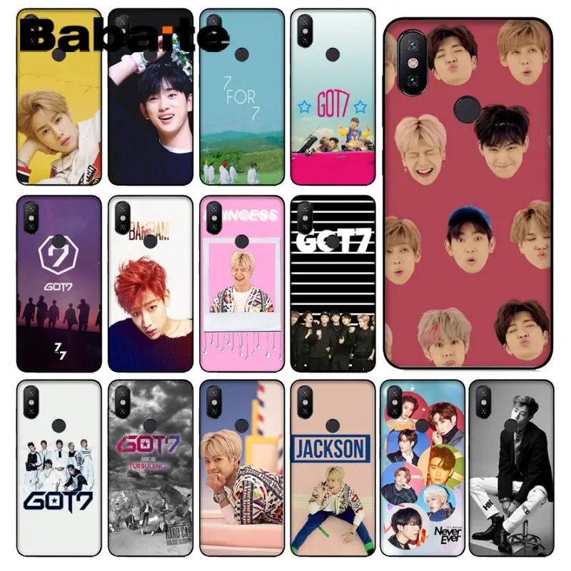GOT7 JinYoung Jackson Mark черный мягкий силиконовый чехол для телефона из ТПУ redmi 5plus note7 5A 6pro