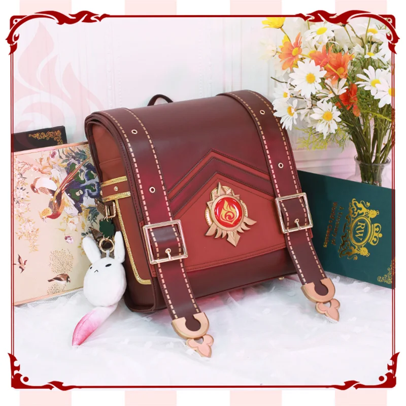Pre-sale: Anime Game GENSHIN IMPACT Cosplay KLEE Cos Costume Female Spark Knight Costume Female Backpack Japanese Style Design
