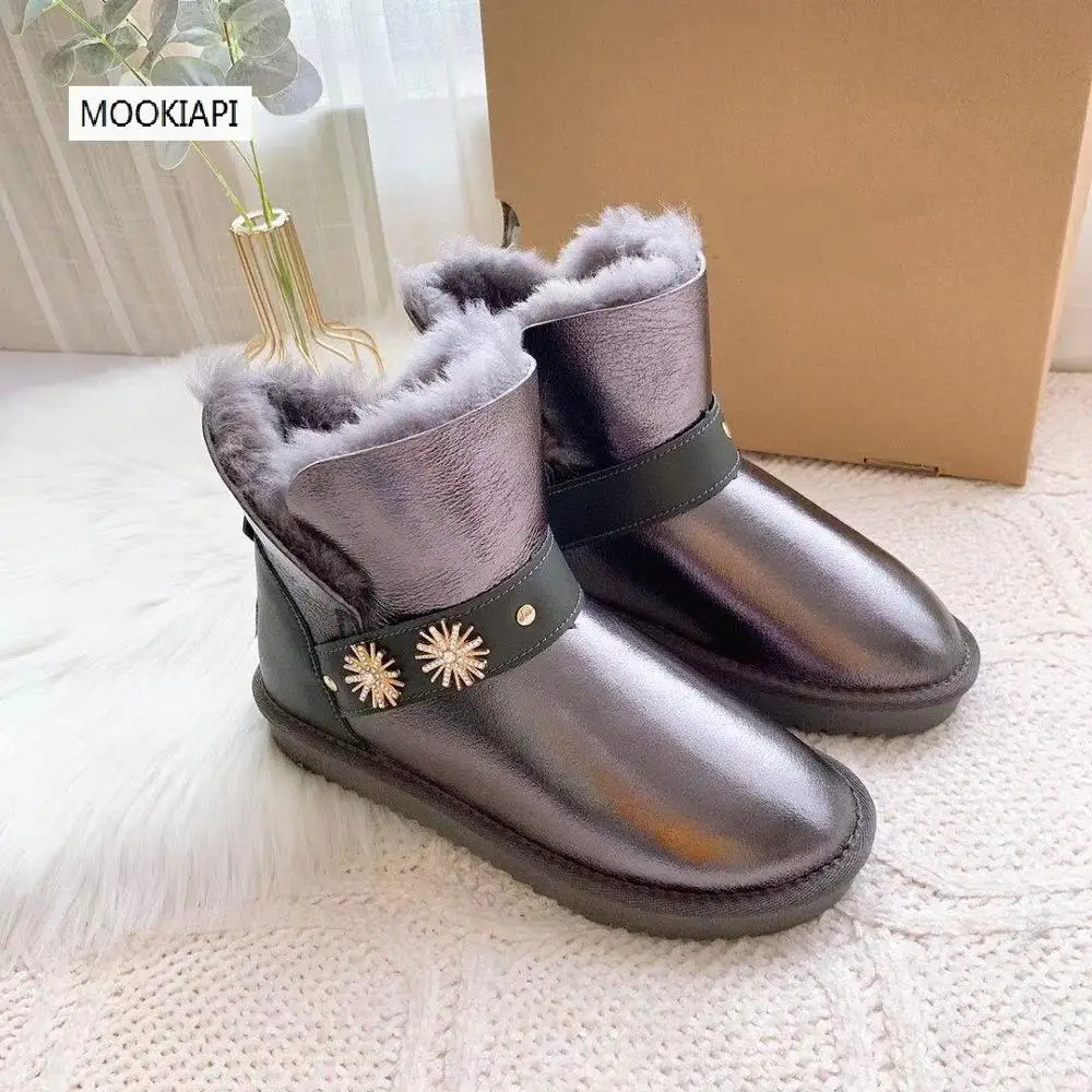 2019 г. Австралийский бренд зимние сапоги высокого качества Натуральная Овчина