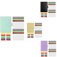 a6 binder a6 pu leather notebook binder budget binder envelope with cash money clip closure with magnetic buckle