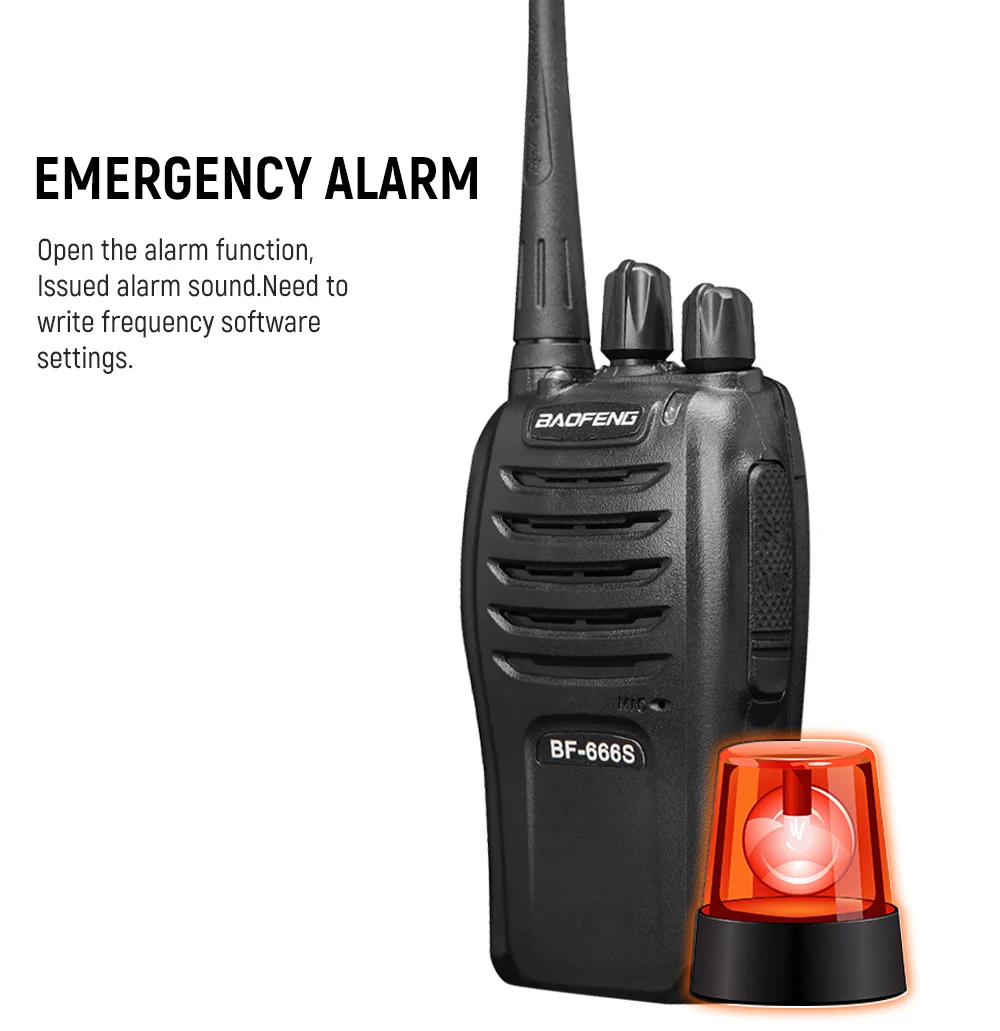 Baofeng BF-666S Walkie Talkie Portable Radio 16CH UHF 400-480MHz 2800mAh battery BF666S 5W Comunicador Transmitter Transceiver