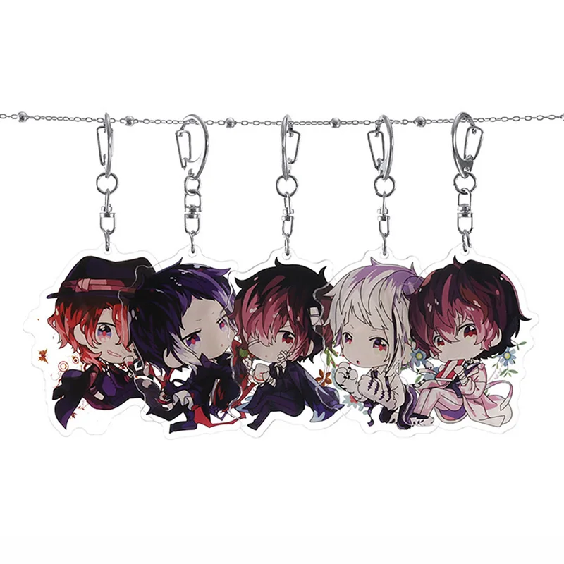 Аниме Bungou бродячие собаки Atsushi двухсторонний акриловый брелок 6 стилей кулон