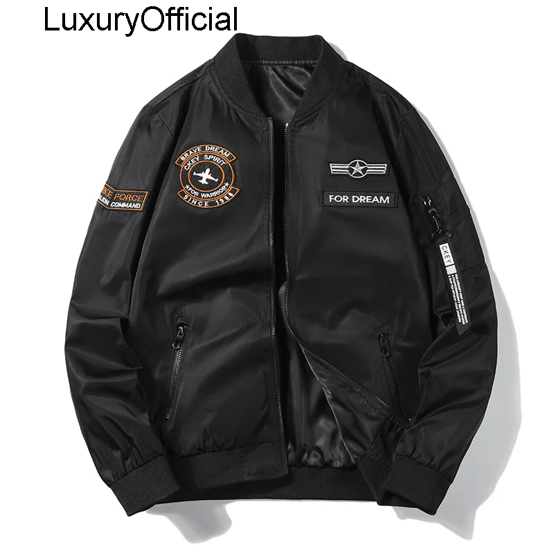

Двусторонняя Большая летная куртка мужская бейсбольная куртка вышитая пилотная куртка ВВС мужская куртка
