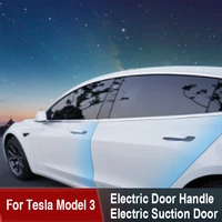 for tesla model 3 electric suction door automatic soft close door handles exterior parts intelligent auto close car accessories