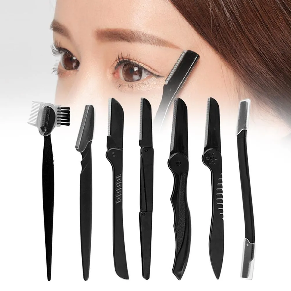 

1pc Portable Eyebrow Trimmer Hair Remover Eyebrow Razor Blade Remover Epilator Eyebrow Tools Hair Makeup Shaver Face T8I9