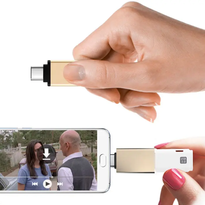 Mini USB 3.1 Type-C Cable Adapter To USB 3.0 Aluminium Alloy OTG Converter For All Type-c Mobile Phone Tablet PC Macbook SP99