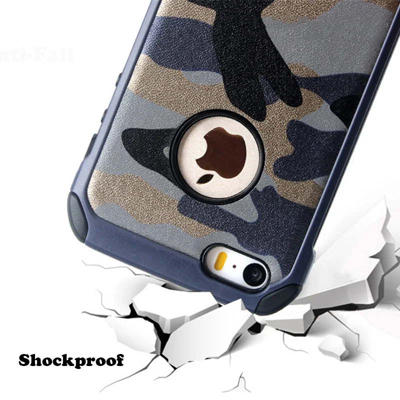 Камуфляжная чехол для iPhone 5 5S SE армейская Броня задняя крышка 6 6s 7 8 Plus X XR XS Max Coque
