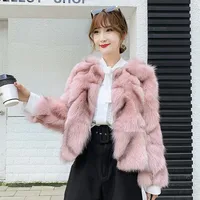 Women Fox Fur Coat Fashion Short Section Was Thin Leather Hair One Young Section Atmospheric Luxury 2021 Winter New Style