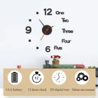 В 12-часовом формате настенные часы для самостоятельной сборки, бесшумный механизм Батарея солнечные часы Стикеры 