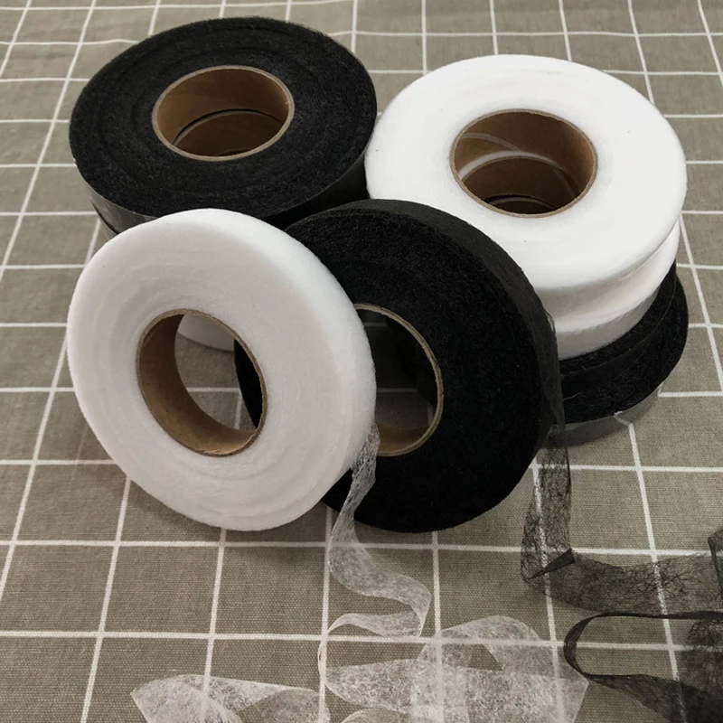 Двухсторонняя клейкая ткань 70 ярдов/рулон Нетканая плавкая прокладка легкое