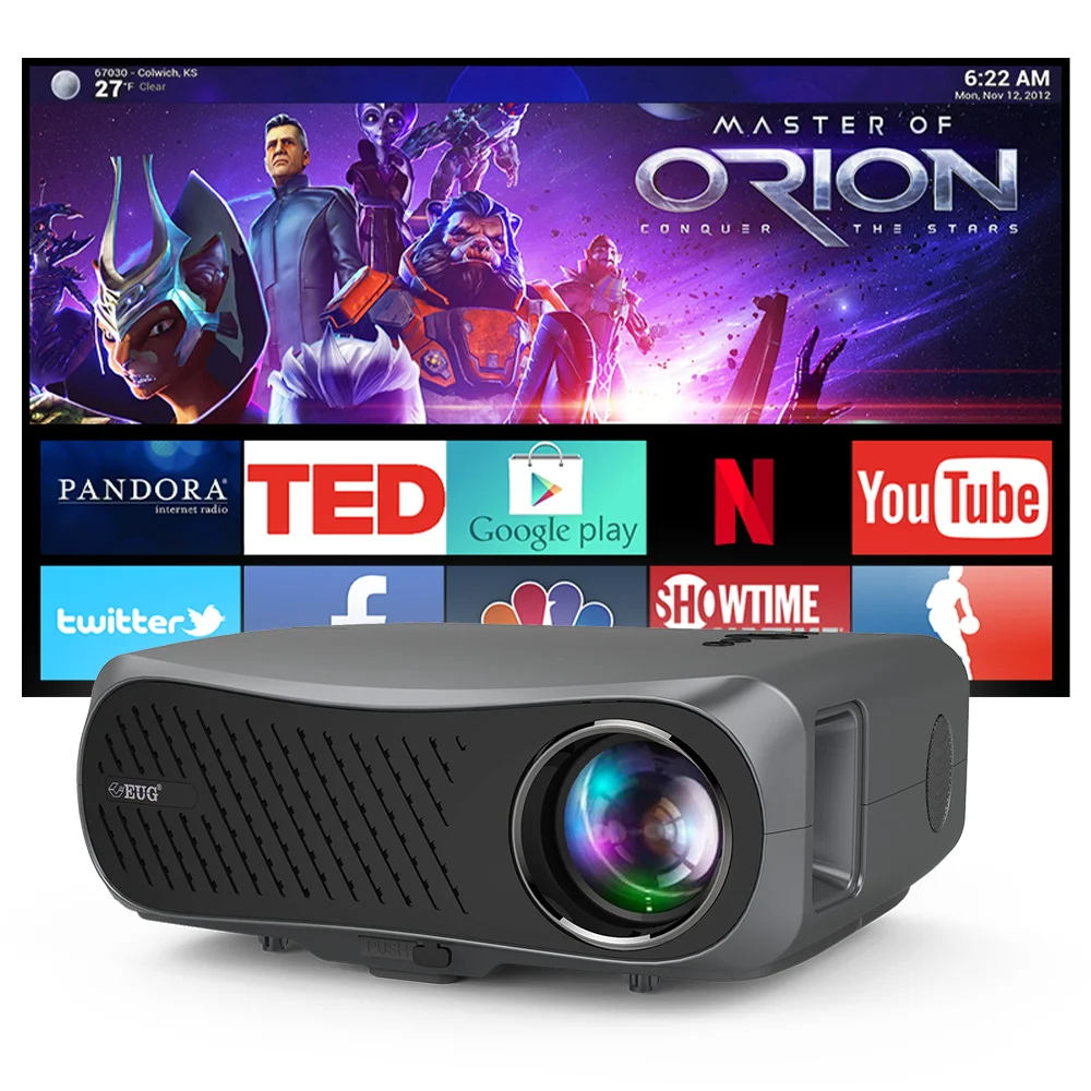 4k проектор для домашнего кинотеатра светодиодный с разрешением 1080P 7200 люменов