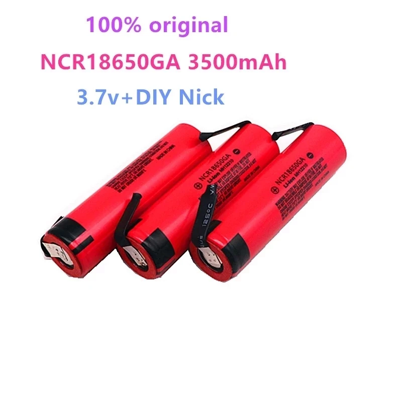100% Original NCR 18650GA 30A discharge 3.7V 3500mAh 18650 rechargeable battery toy flashlight lithium + DIY Nickel | Электроника