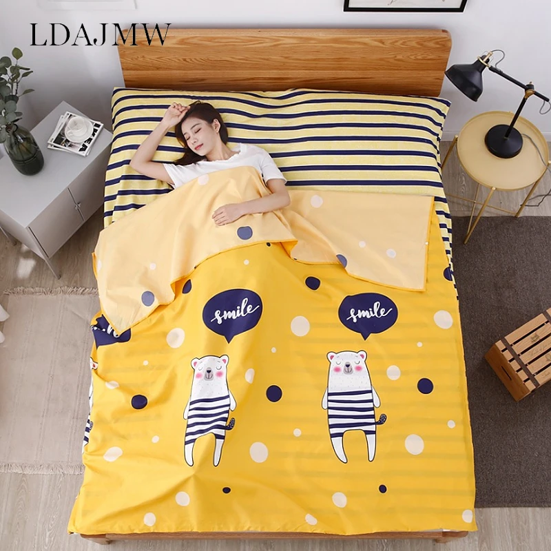 Туристический спальный мешок для отеля портативный комфортный санитарный с