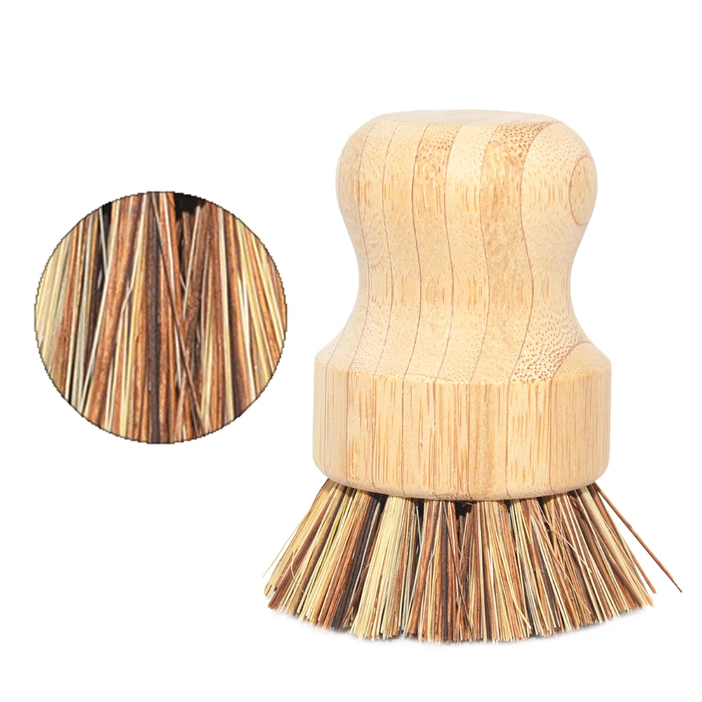 

New Arrival Cleaning Brush Pot Dish Bowl Kitchen Cleaning Brush With Natural Bamboo Handle Household Necessary Hot Selling