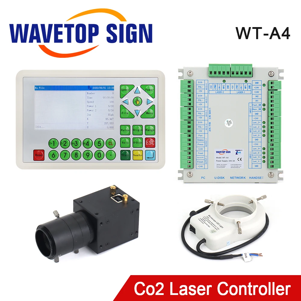 WaveTopSign WT-A4 CCD CO2 система лазерного контроллера используется для резки логотипа и