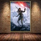 Плакат без рамы, декоративная картина Расхитительница гробниц на холсте, картина на стену для гостиной, спальни