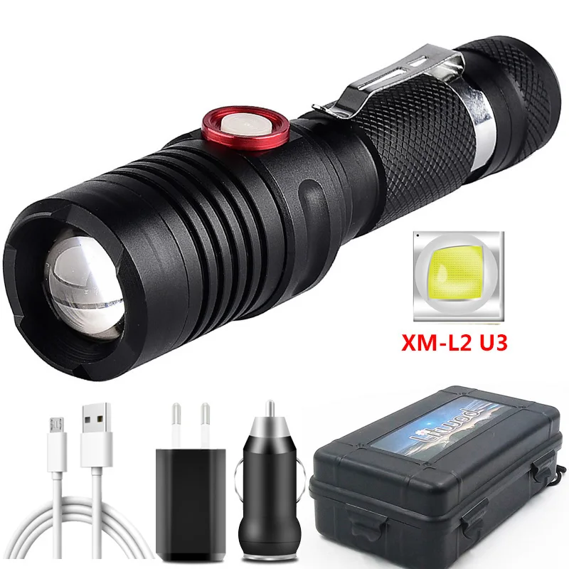 

Фонарь светодиодный Аккумуляторный с Micro USB, 3000 лм