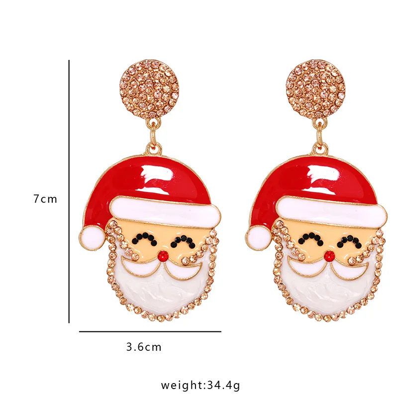 

Earrings Trendy 2021 Santa Claus Drop Earrings for Women Christmas Happy New Year Wholesale Earrings Fashion Jewelry 2020 Girls