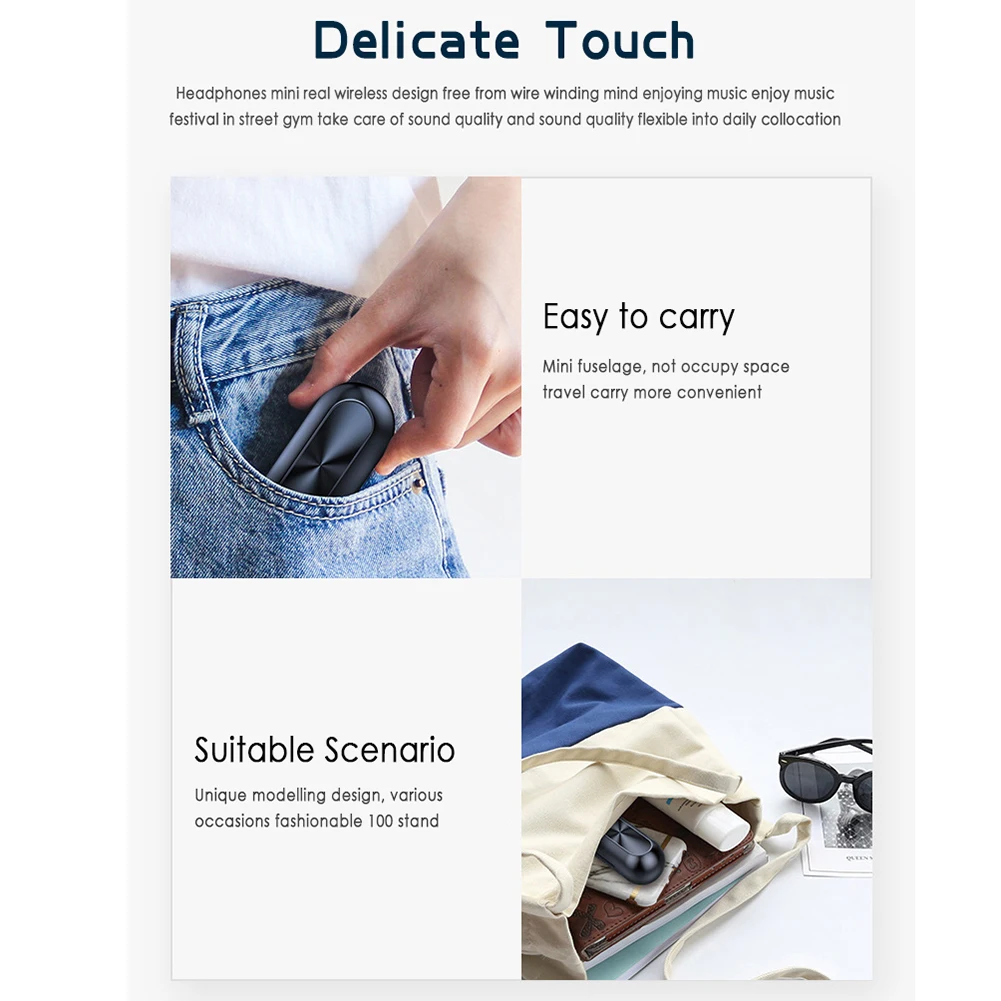 Беспроводные наушники с микрофоном TWS Bluetooth 5 0 спортивные водонепроницаемые мини