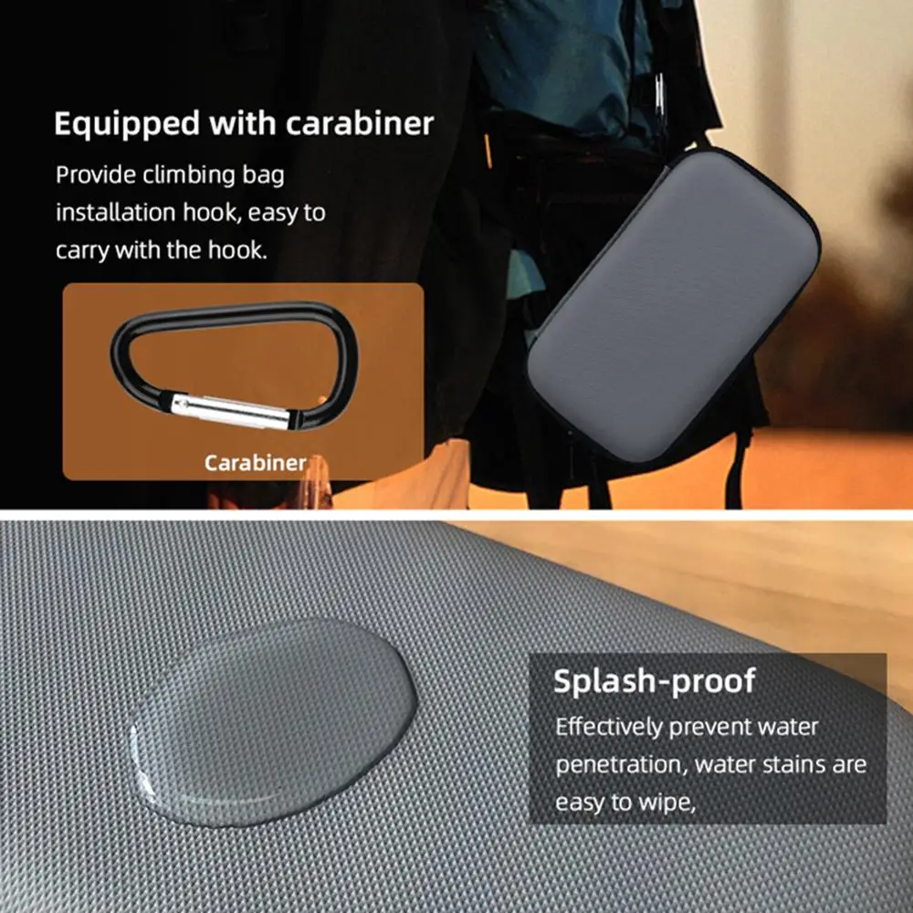 Жесткий чехол EVA водонепроницаемый портативный с карабином ударопрочный ручной