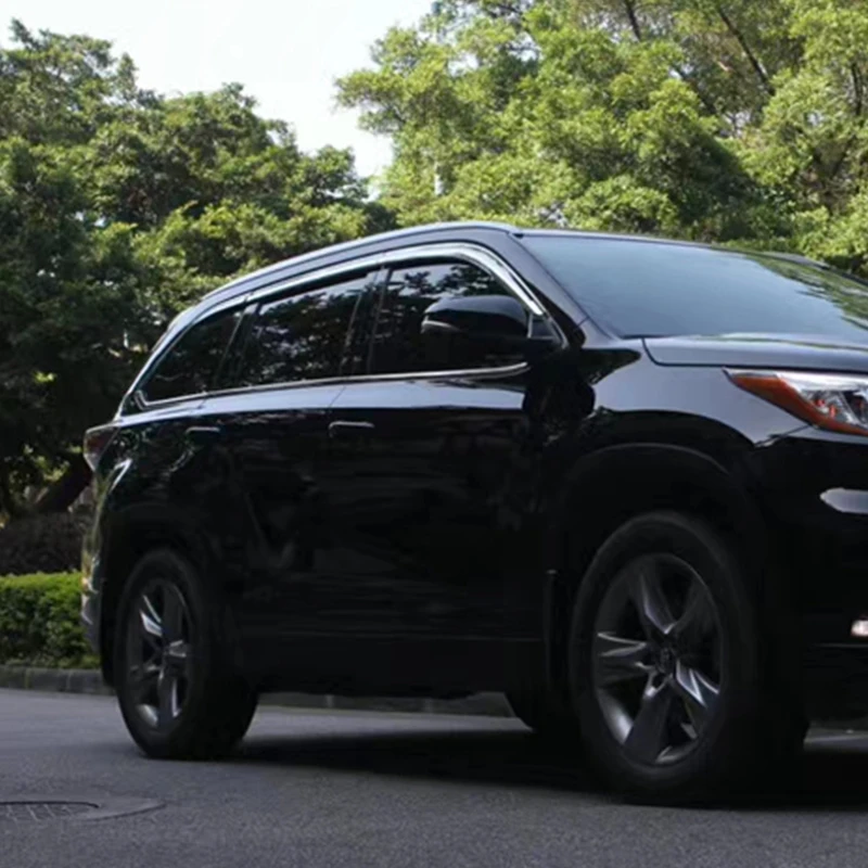 

Use For Toyota Highlander Window Visor 2015--2019year Plating Side Sun Rain Protection Shield Exterior Body Kit Accessories 6pcs