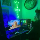 Светодиодный эстетический кактус Джек гибкий световой знак для домашнего декора стен комнаты Kawaii аниме милое украшение для спальни фреска открытый светильник