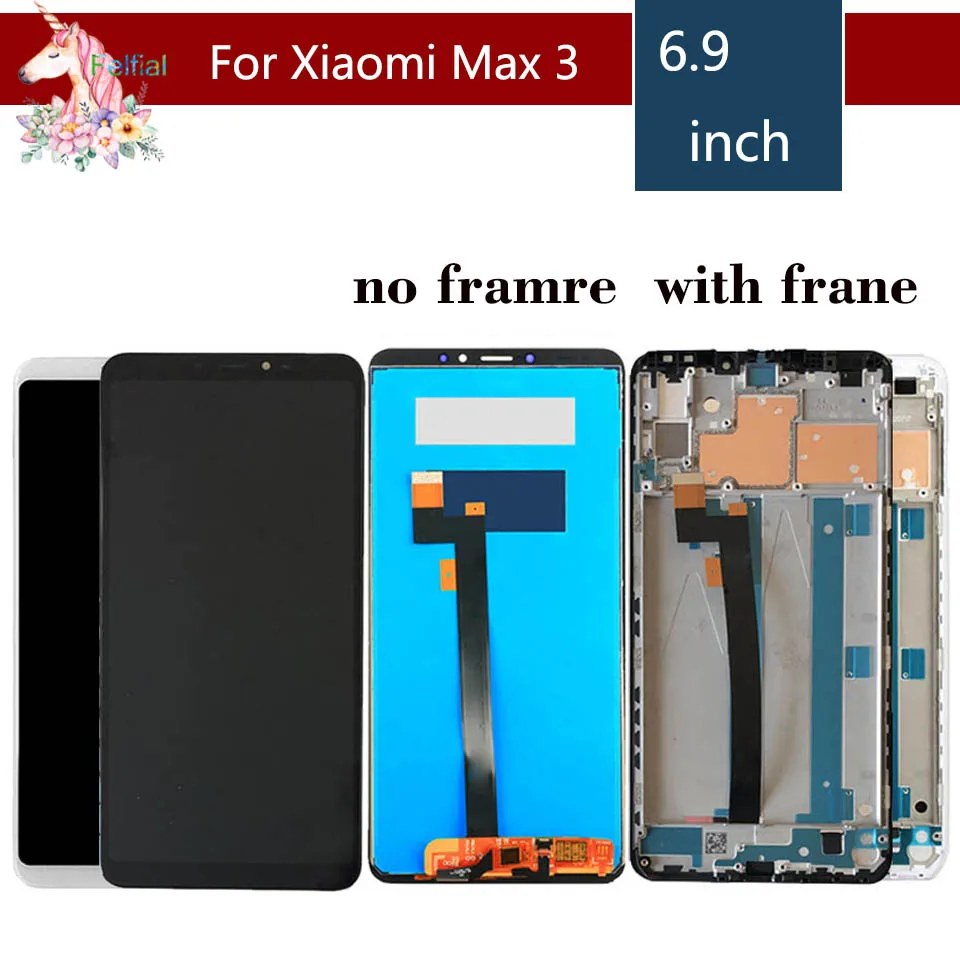 

6.9" Original Display For Xiaomi Max 3 LCD Touch Screen Digitizer With Frame Replacement For Xiaomi Max3 Display Assembly