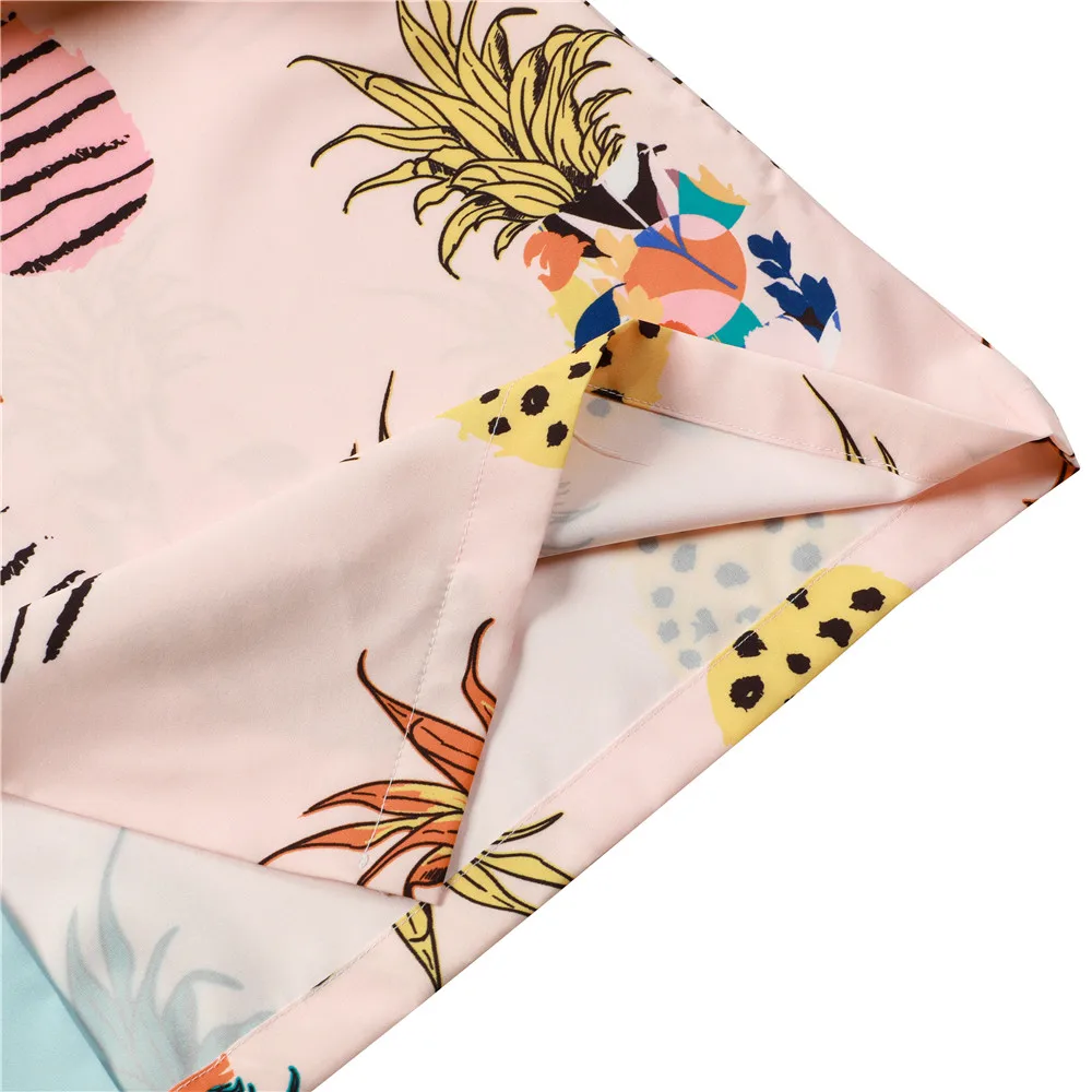 OSCN7 Casual Printed Short Sleeve Shirt Men Street 2021 Hawaii Beach Oversize Women Fashion Harujuku Shirts for Men 157