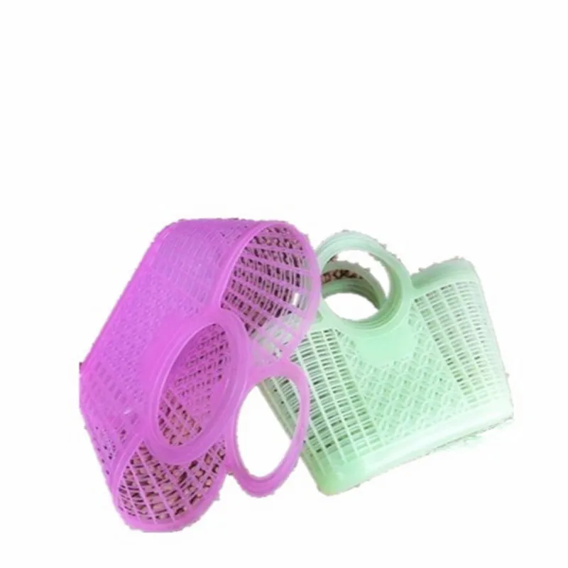 2017 самая дешевая мягкая ручная пластиковая корзина для покупок овощей