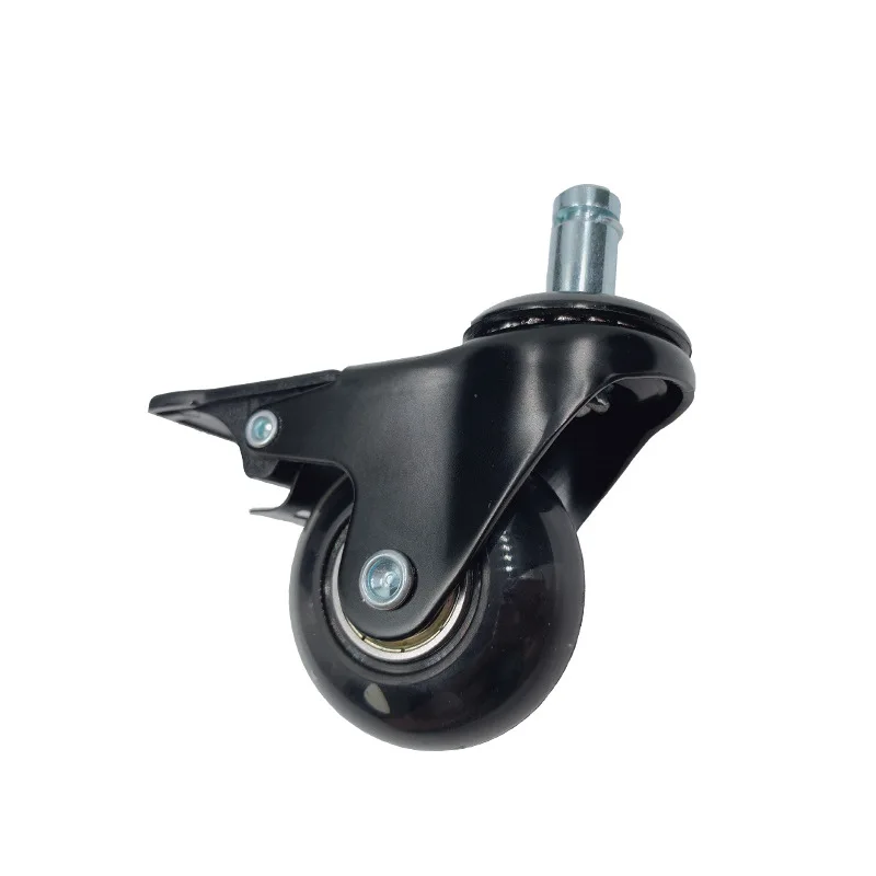 

5 Pcs/Lot 2 Inch Brake Universal Wheel 11mm Furniture Office Chair Caster Pu Transparent Quiet Small