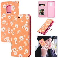 daisy flower pu leather wallet flip case for xiaomi redmi note 9 9s 8a 8 pro max 10 lite cover mobile phone preservation bag