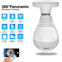 360 degree 1080p wireless ip panoramic camera led light home security wifi cctv fisheye bulb lamp two way audio surveillance cam