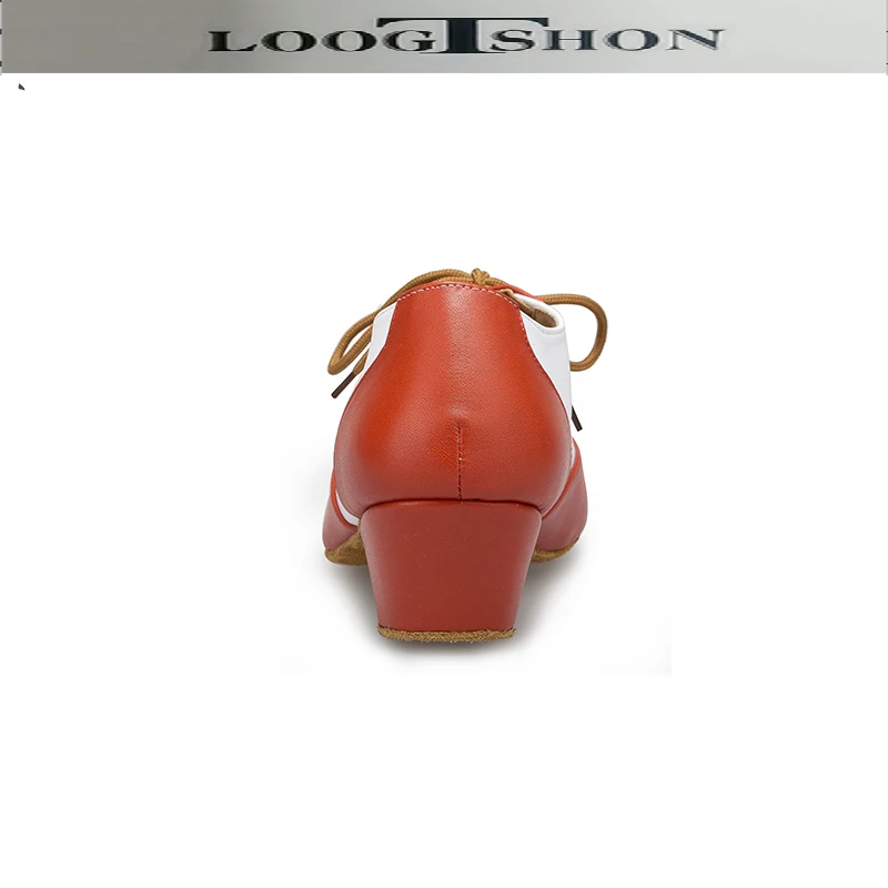 LOOGTSHON Black W Men's Black leather ballroom dance shoes Flats Modern dance shoes Tango Party Wedding Square dance shoes