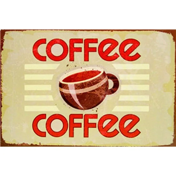 

Coffee Retro tin sign nostalgic ornament metal poster garage art deco bar cafe shop