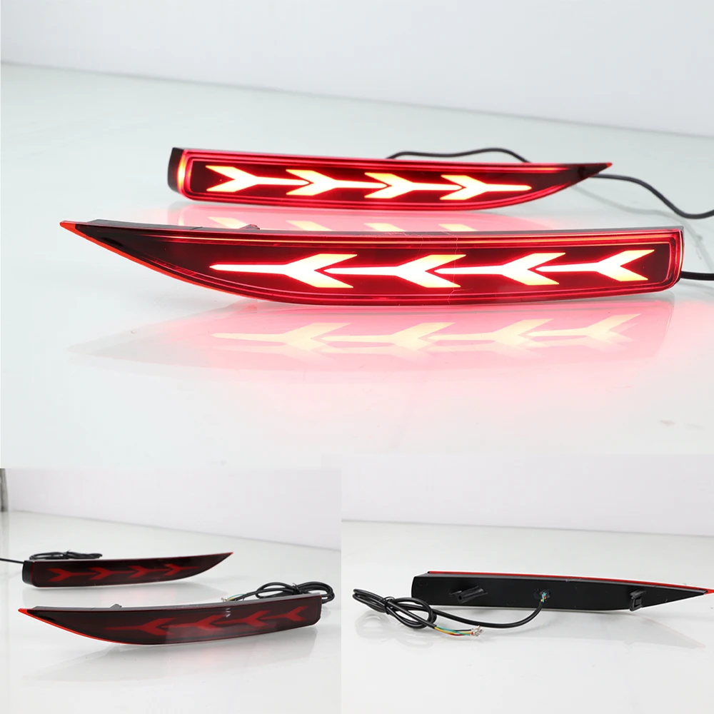 Новый Светодиодный отражатель для заднего бампера противотуманные стоп сигналы