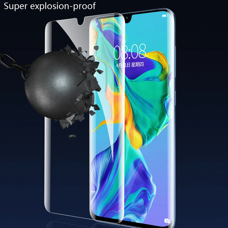 Прозрачный изогнутый УФ жидкий Полный Клей закаленное стекло для Samsung Galaxy S8 S9 S10 S10E Plus S7 Edge Note 8 9 10 Pro защита экрана