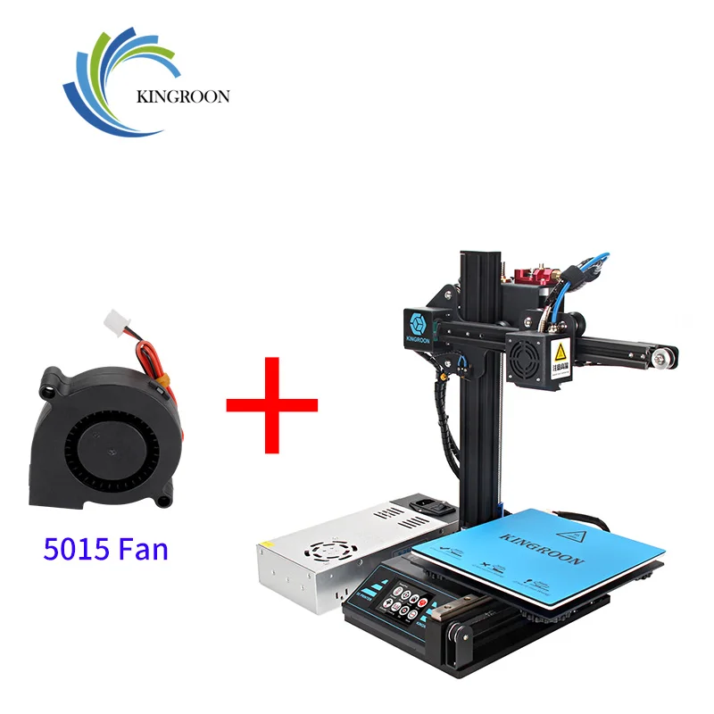 KP3 add 5015 Fan KingRoon 3д принтер Модернизированный Высокоточный DIY 3d принтер самосборка 180*180*180 мм Жесткая металлическая рамка Drukarka 3D - Цвет: KP3 add 5015 Fan