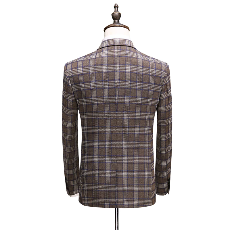 Британский Для мужчин в клетку высокого класса пользовательские тонкий