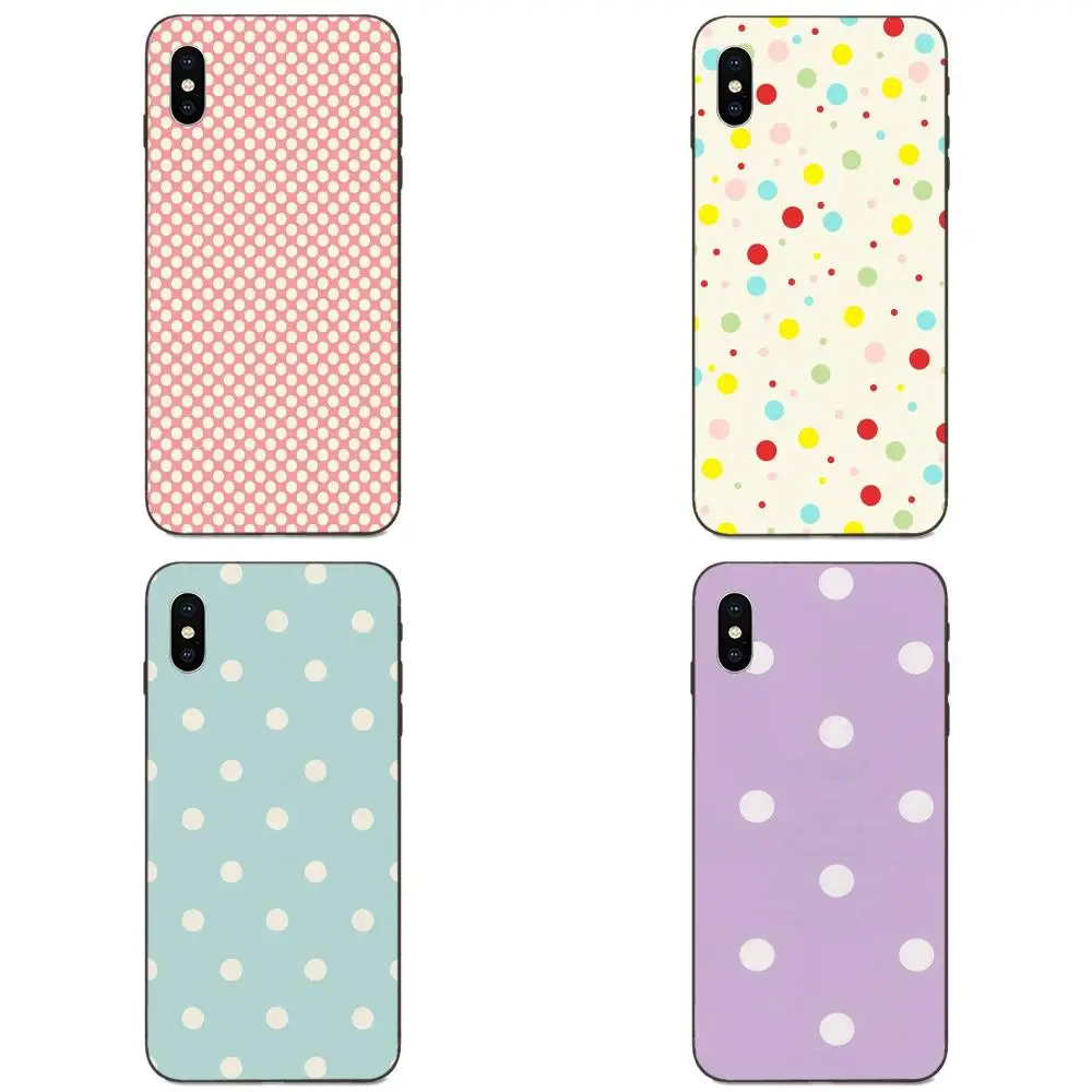 Ретро узор в горошек для Galaxy A10S A20S A2 Core A30S A40S A50S A70S A90 5G M10 M30S M40 Note 10 Plus Мягкий ТПУ