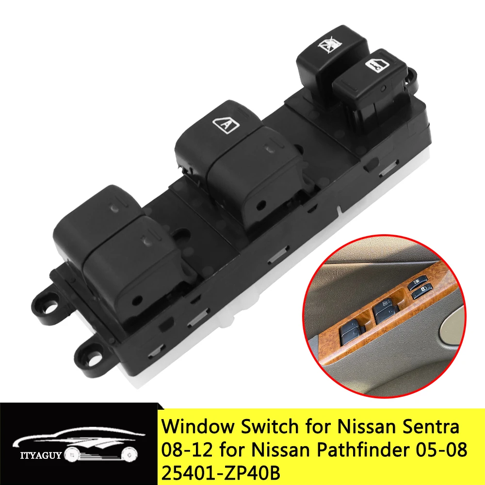 Кнопка переключения стеклоподъемника автомобиля для Nissan Sentra 08 12 Pathfinder 05 25401 ZP40B