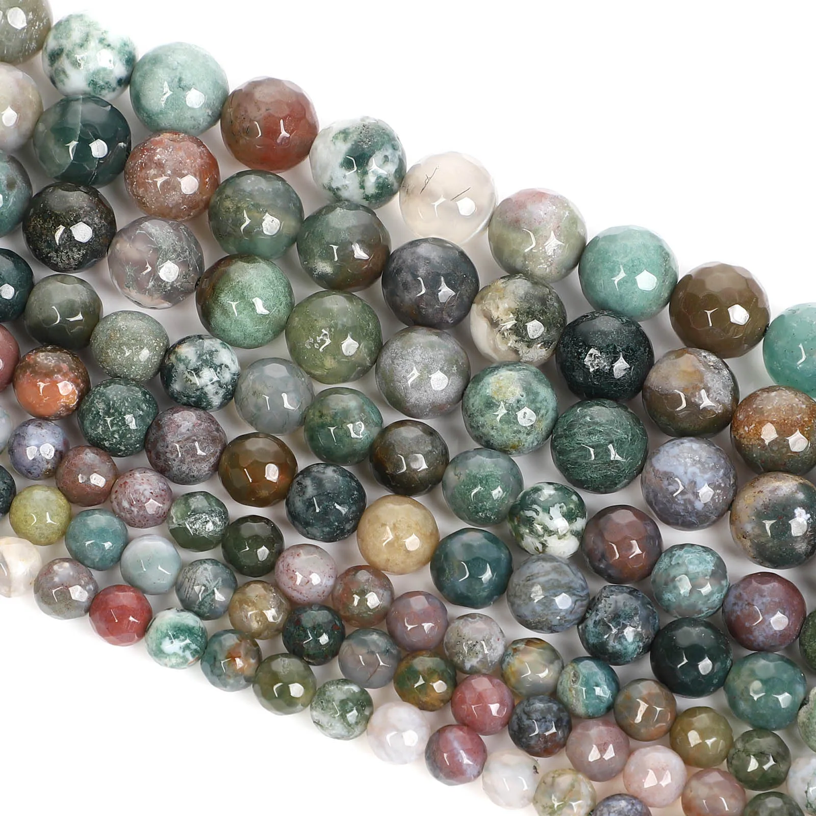 16 &quotнитка ограненный натуральный камень круглые индийские Агаты свободные