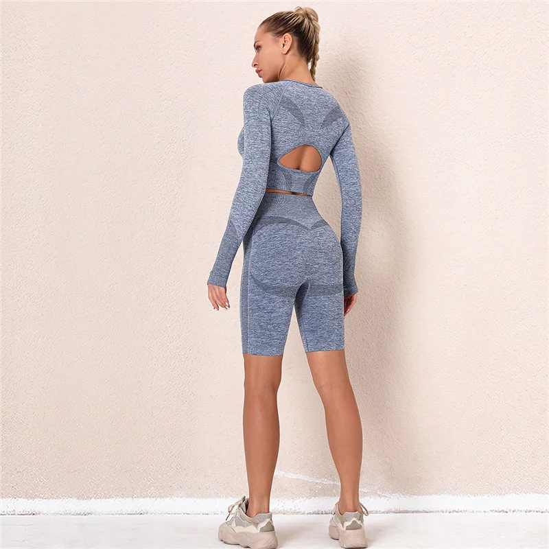 Женские комплекты для йоги Hamidou комплект из 2 предметов шорты с высокой талией и